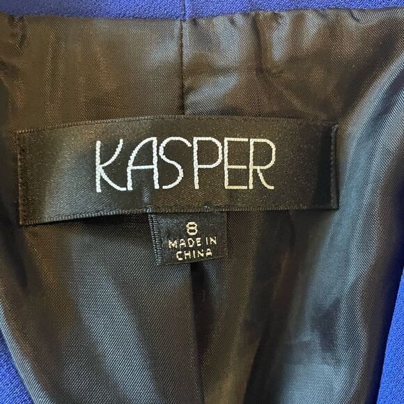 KASPER Blue 3 Button Blazer Size Small - Picture 4 of 6